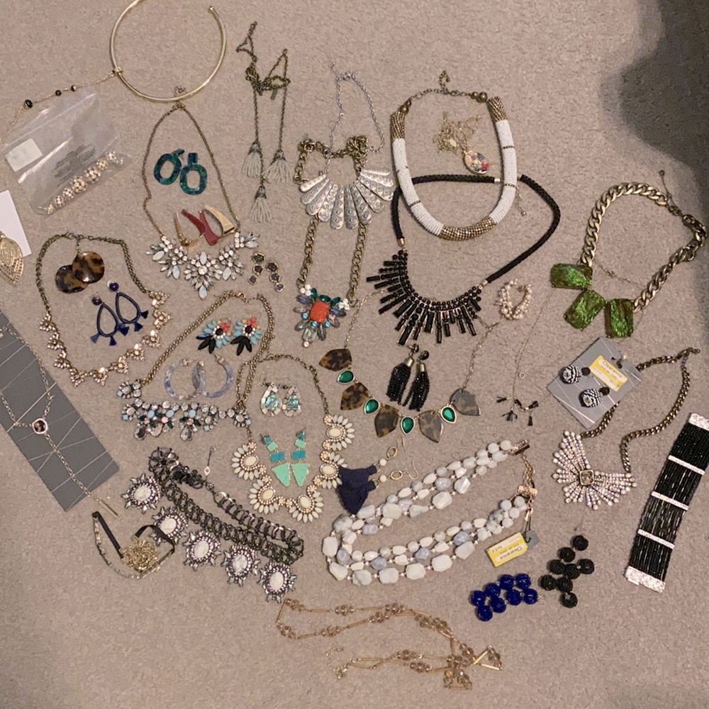 Lot of 19 Necklaces and 14 Earrings Various Brands